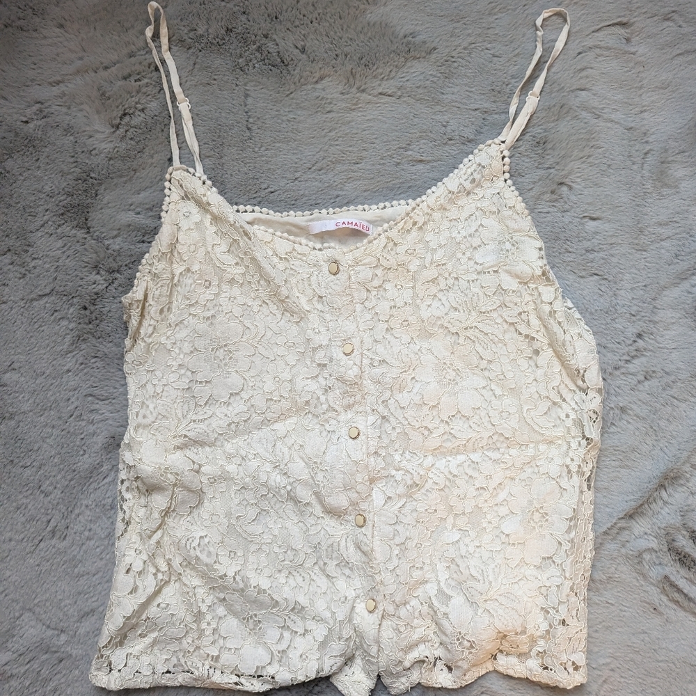 Camaieu Lace Tank Top